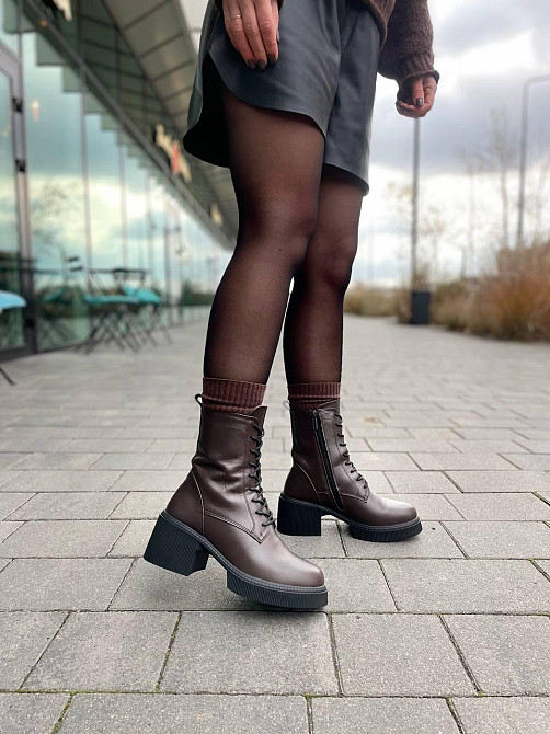 Arcoboletto Ботинки Arcoboletto коричневые натуральная кожа зима высота 18 см (5697) Коломыя - изображение 7