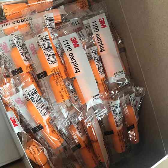 Беруши 3M 1110 з шнурком, 100 пар, м'які противошумні Київ