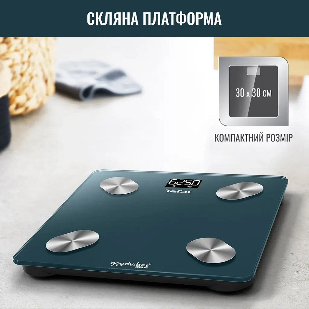Ваги підлогові Tefal Goodvibes Life+ BM9620S1 ( чорний із сріблястим ) Харків - фото 9