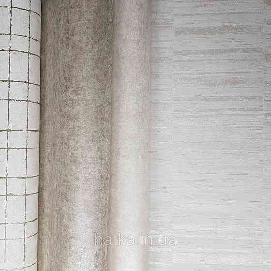 Шпалери флізелінові еко Rasch Kerala 0.53х10 горизонтальні смужки світло бежеві сріблясті ефект потертості Київ