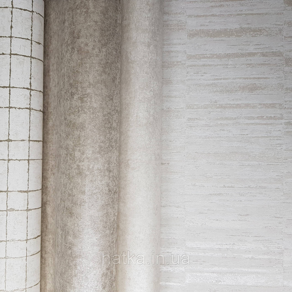 Шпалери флізелінові еко Rasch Kerala 0.53х10 горизонтальні смужки світло бежеві сріблясті ефект потертості Київ - фото 2
