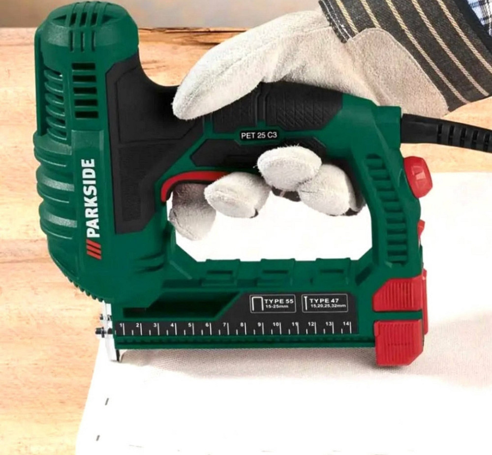 Степлер електричний для скоб та цвяхів Parkside PET25C2 15-32 мм Київ - фото 2
