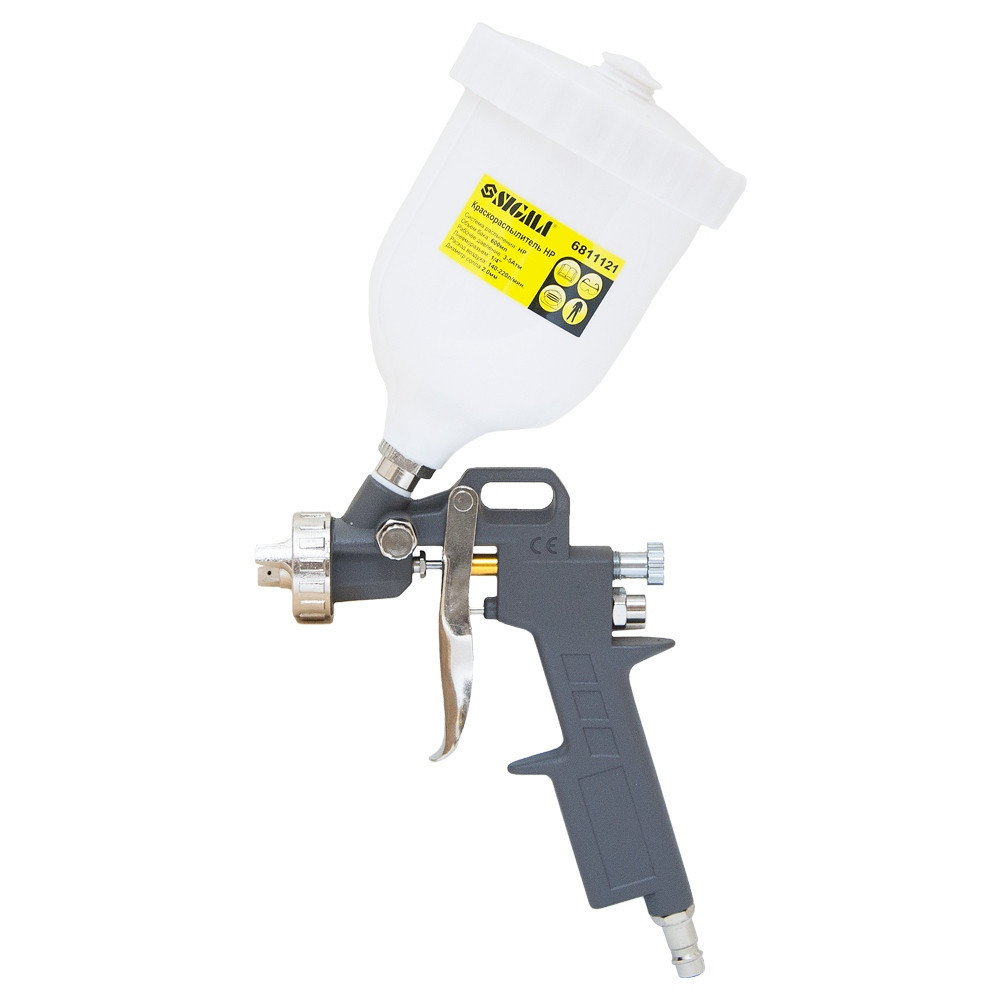 Краскораспылитель HP Ø2.0мм 85-225л/мин 3.5бар в/б 600мл (пласт) SIGMA (6811121) Киев - изображение 1