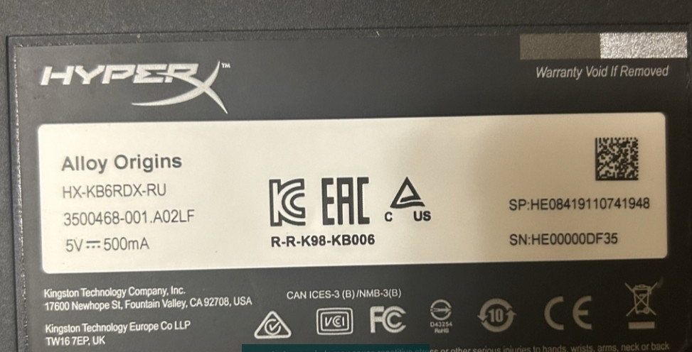 Клавиатура Механическая Hyper X Alloy Origins. Киев - изображение 3