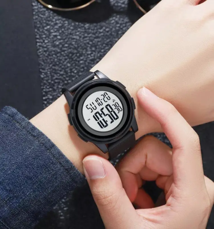 Спортивний наручний годинник Skmei 1895 (Чорний з білим циферблатом) Вінниця