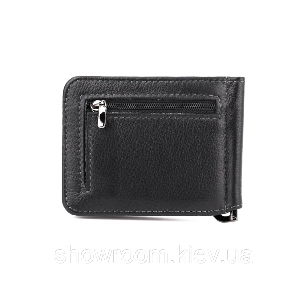 Шкіряний затиск для грошей на магніті Marco Coverna (124) black Київ - фото 3