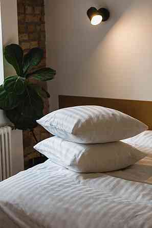 Ecotton Комплект наволочок Ecotton 70х70 см зі страйп-сатину 2 шт. готельний білий в полоску 2х Киев