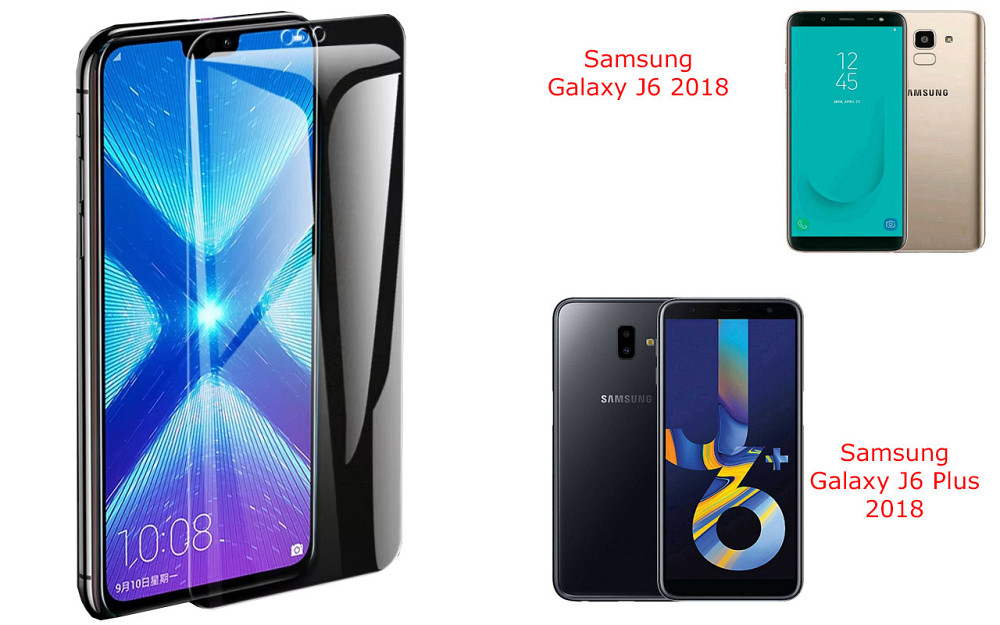 Захисне скло NeoGlass для Samsung Galaxy J6 2018, Galaxy J6 Plus 2018 – надпрозоре та стійке Київ - фото 2