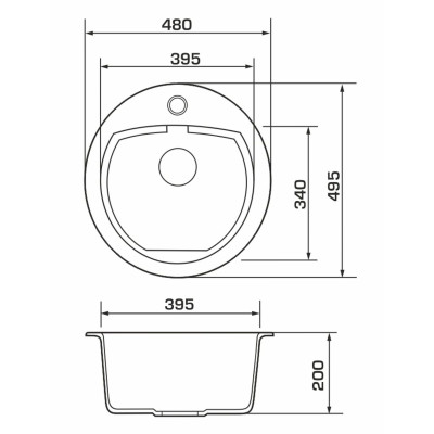 Мийка кухонна GRANADO LUGO terra (gr2803) Вінниця - фото 6