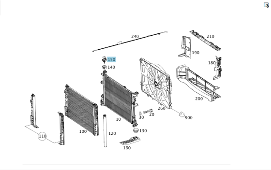 Mercedes-Benz  A0009912195 Кліпса кріплення радіатора SLK/SLC R172 CLA Shooting Brake X117 CLA C117 GLA X156 GLE W167 GLE Coupe C167 A-class W176 S-cl Одесса