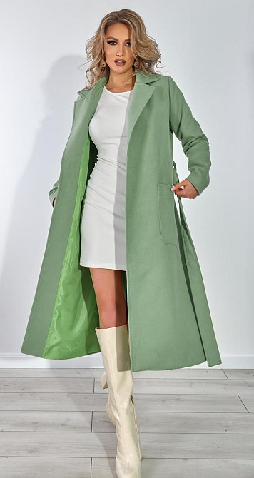 Лаконічне пальто з накладними кишенями (42) Київ - фото 5