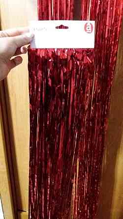 Дождик для фотозоны 150 см на 45 см красный Киев