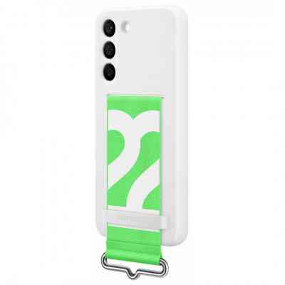 Чехол для мобильного телефона Samsung Silicone with Strap Cover Galaxy S22 White (EF-GS901TWEGRU) Винница