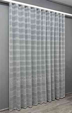 Тюль VR-Textil 1888т Lauren Жакард Сірий 300х270 см (42-0841) Київ