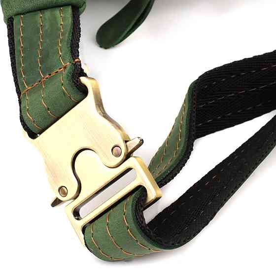 Модная сумка-бананка для мужчин из натуральной винтажной кожи Shvigel 23124 Зеленый Киев