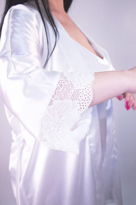 Пеньюар с халатом для невесты Белый M Харьков - изображение 2