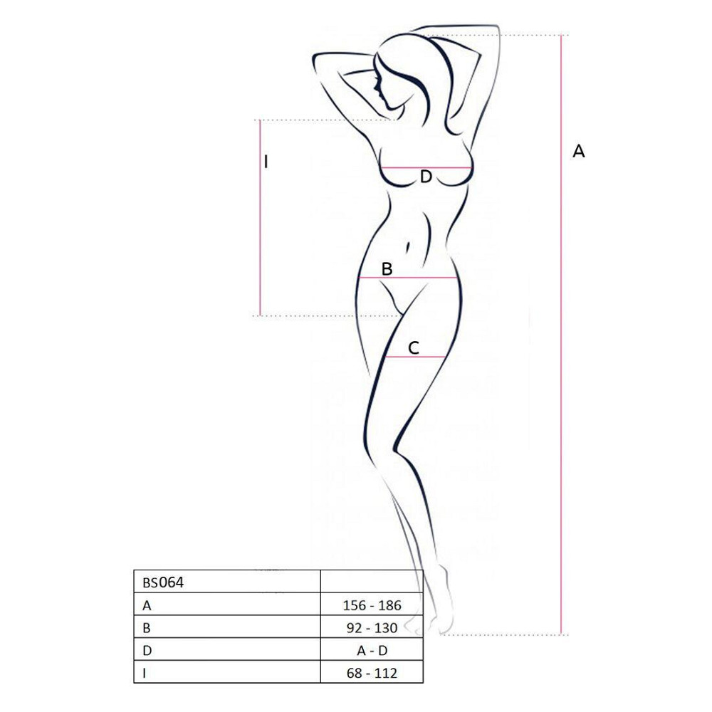 Бодістокінг Passion BS064 One Size, Black, боді, закрите плече, відкритий доступ Sex Aura Київ - фото 5