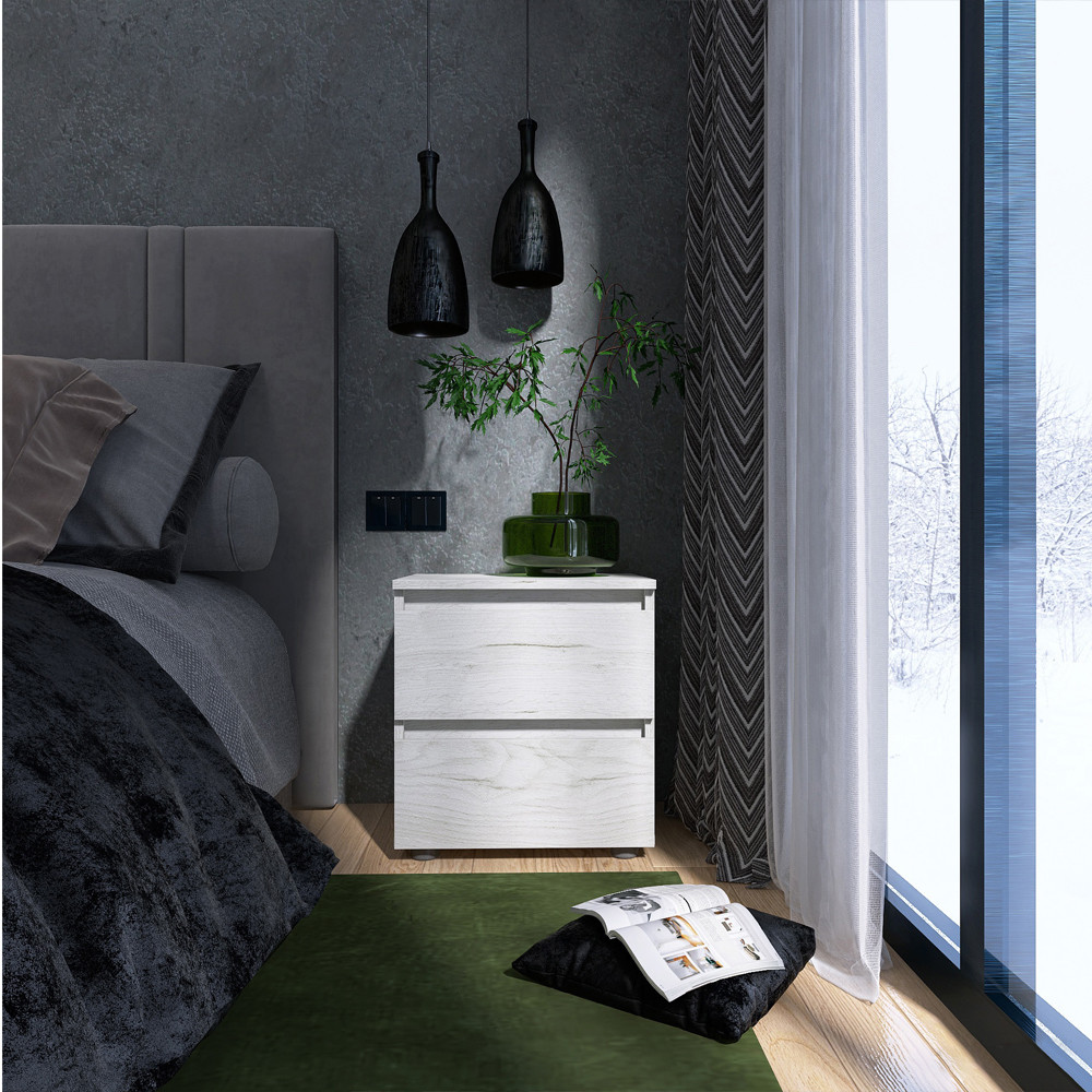 Тумба приліжкова Еверест ТЛ-1 Лайт 45х38х49 см Дуб Крафт білий (DTM-071083) Львів - фото 1