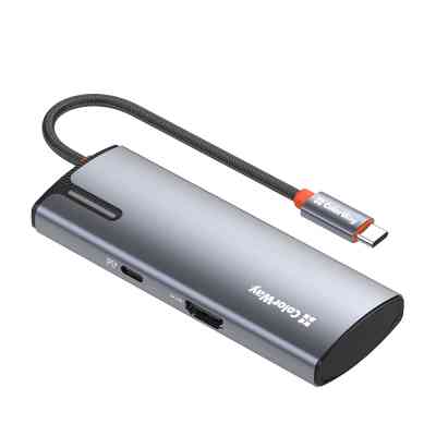 Порт-репликатор ColorWay Docking Station USB-C 5-в-1 Type C PD 100W/USB3.0х3/HDMI 4К (CW-HUB01) Винница