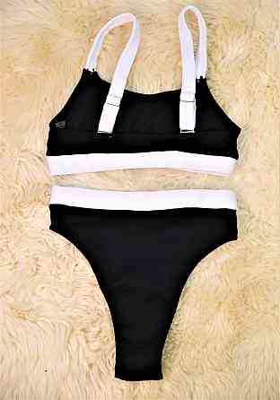 Купальник спортивний жіночий роздільний Чорний M Харків