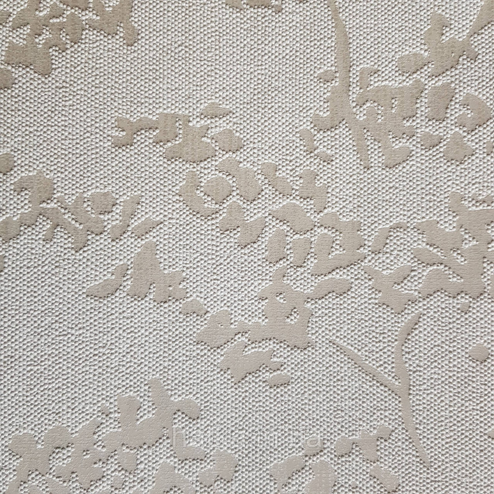 Шпалери вінілові на флізелін Marburg New Spirit Schoner Wohnen листя гілки сріблясті квіти на білому Київ - фото 1