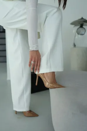 Жіночі брюки палаццо з високою талією, класичні широкі брюки Одеса