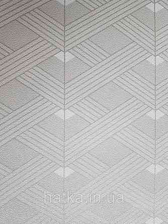 Шпалери вінілові Lutece Melody 51197207 геометрія смуги фігури сірі бежеві білі сріблясті Київ