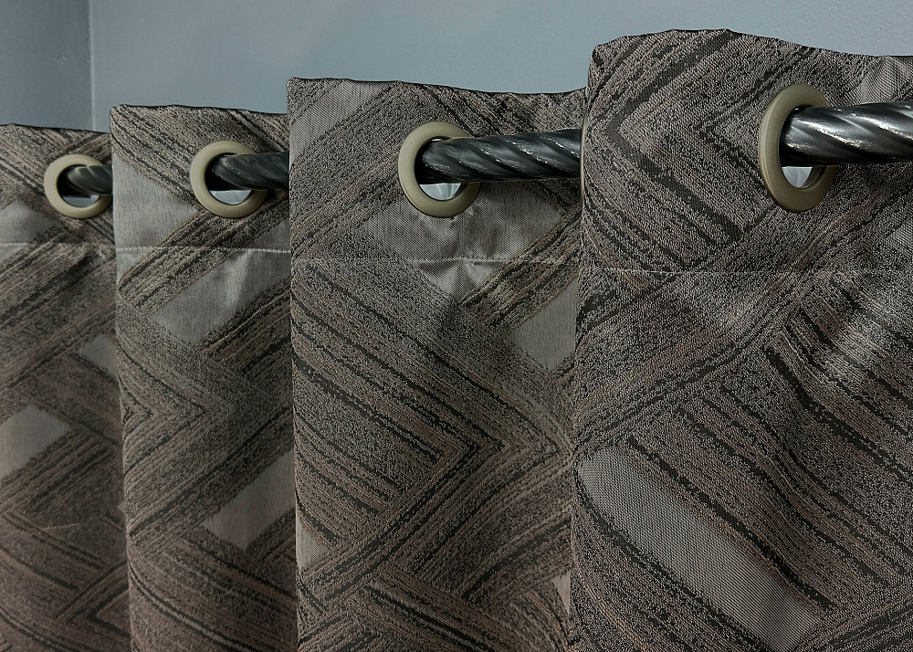 Комплект штор на люверсах VR-Textil Жаккард Mystery № 1626ш Капучино 150х280 см 2 шт (37-0179) Киев - изображение 5