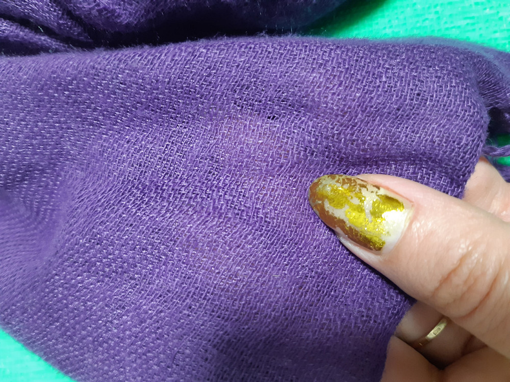 Шарф фиолетового цвета женский - размер шарфа приблизительно 170*65см, 100% полиэстер Киев - изображение 3