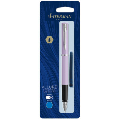 Ручка пір'яна Waterman ALLURE Pastel Purple CT FP F блістер (13 319b) Вінниця - фото 3