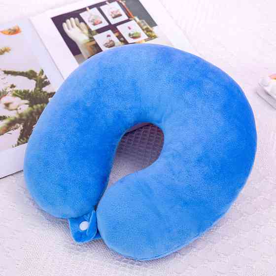 Подушка для поїздок на шию 27 на 26 см блакитний Київ