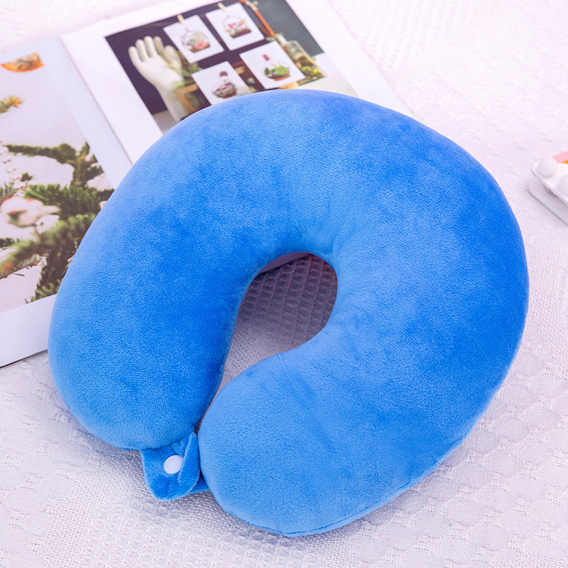 Подушка для поїздок на шию 27 на 26 см блакитний Київ - фото 3