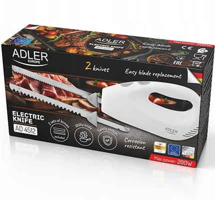 Электрический нож лезвие 17 см с 2 лезвиями Adler AD (4512) 180 Вт Нововолынск - изображение 7