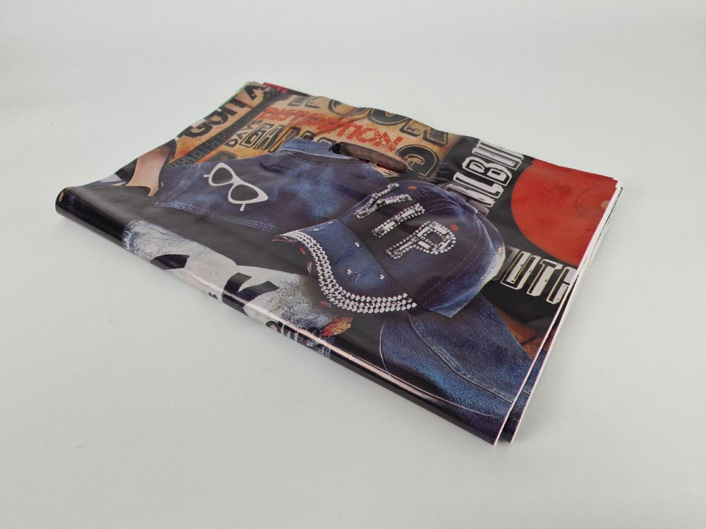 Пакети з вирубаною ручкою (40*48)"Elite "Джинс" Леомі (50 шт.) Харків - фото 2