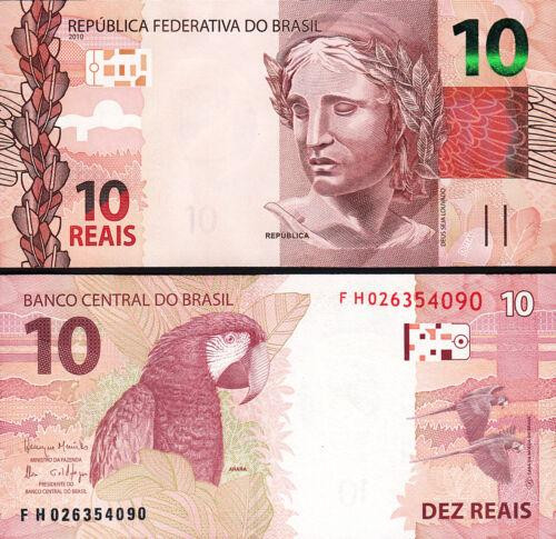 Бразилия / Brasil 10 reais 2010 Pick 254 UNC Полтава - фото 1