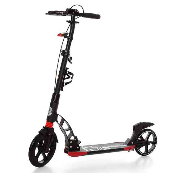 Двоколісний самокат SR 2-014 з ручним гальмом Чорний Вінниця