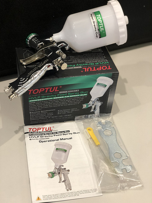 Краскопульт професійний HVLP ВП бачок 600мл, 1,4 мм TOPTUL KANA14N6 Одеса - фото 2
