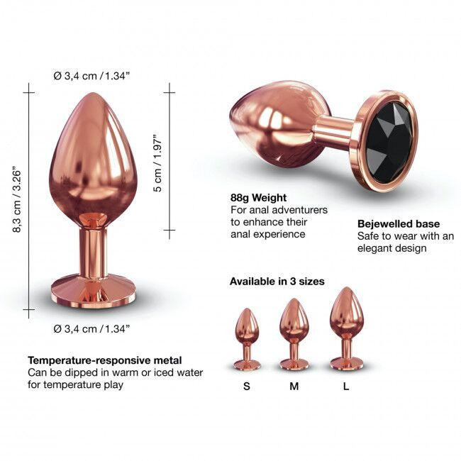 Металлическая анальная пробка с украшением в виде кристалла Dorcel - Diamond Plug M Sex Aura Киев - изображение 4