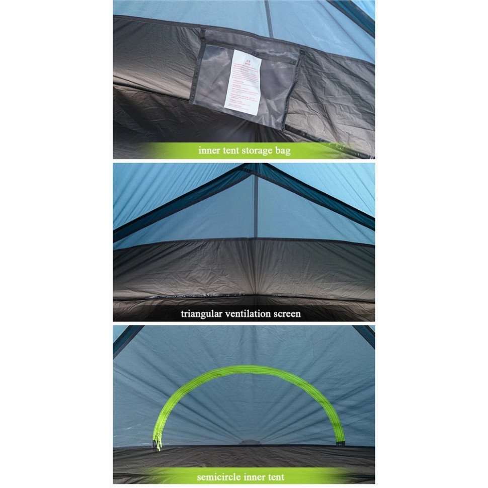 Палатка двухместная Naturehike Tagar NH17T180-J, темная голубая Киев - изображение 5