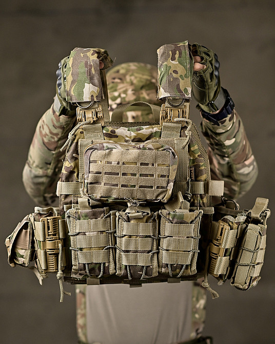 Тактична плитоноска з двома точками швидкого скидання Мультикам Asdag мультикам ОЛ2725 Одеса - фото 10