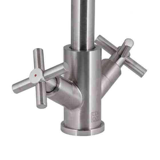 Змішувач для кухні Lidz Wind 161F двовентильний LDWIN161FNKS46098 сатин Київ