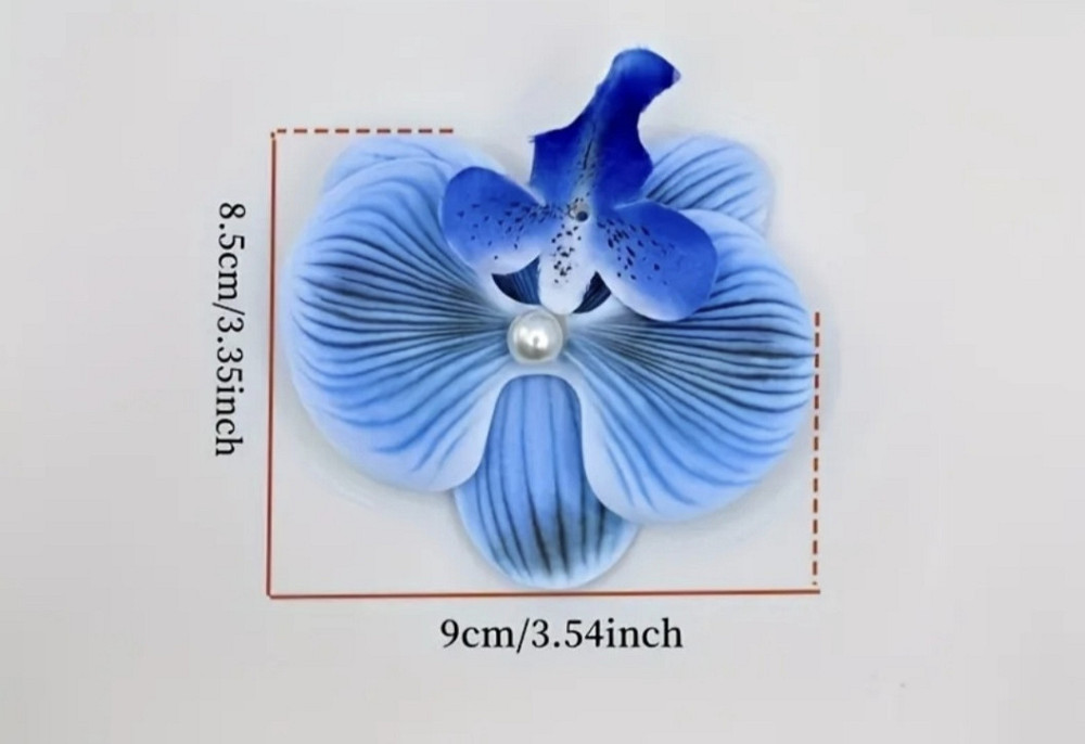 Затискач для волосся Орхідея Синій Сміла - фото 3