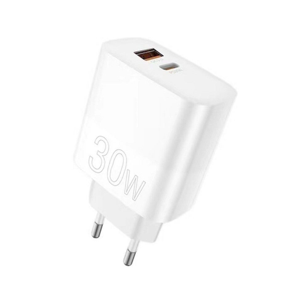 Зарядний пристрій WUW-C208 30W PD USB-C + USB QC3.0 18W white (6972573333417) Киев - изображение 1