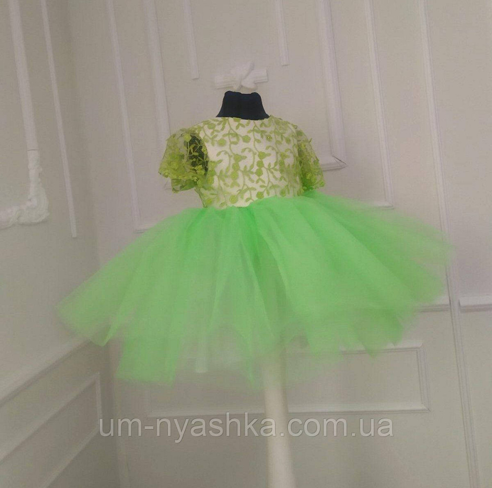 Пышное салатовое платье на годик на 1-2 года Кривой Рог - изображение 1