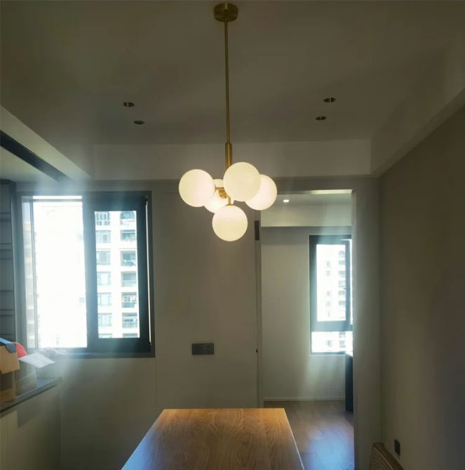 Люстра світлодіодна стельова 1212 Супутник (Золотистий) 5 плафонів Вінниця - фото 3