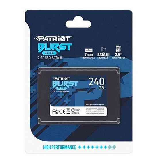 Накопичувач SSD Patriot Burst Elite 240GB 2.5" 7mm SATAIII TLC 3D Київ