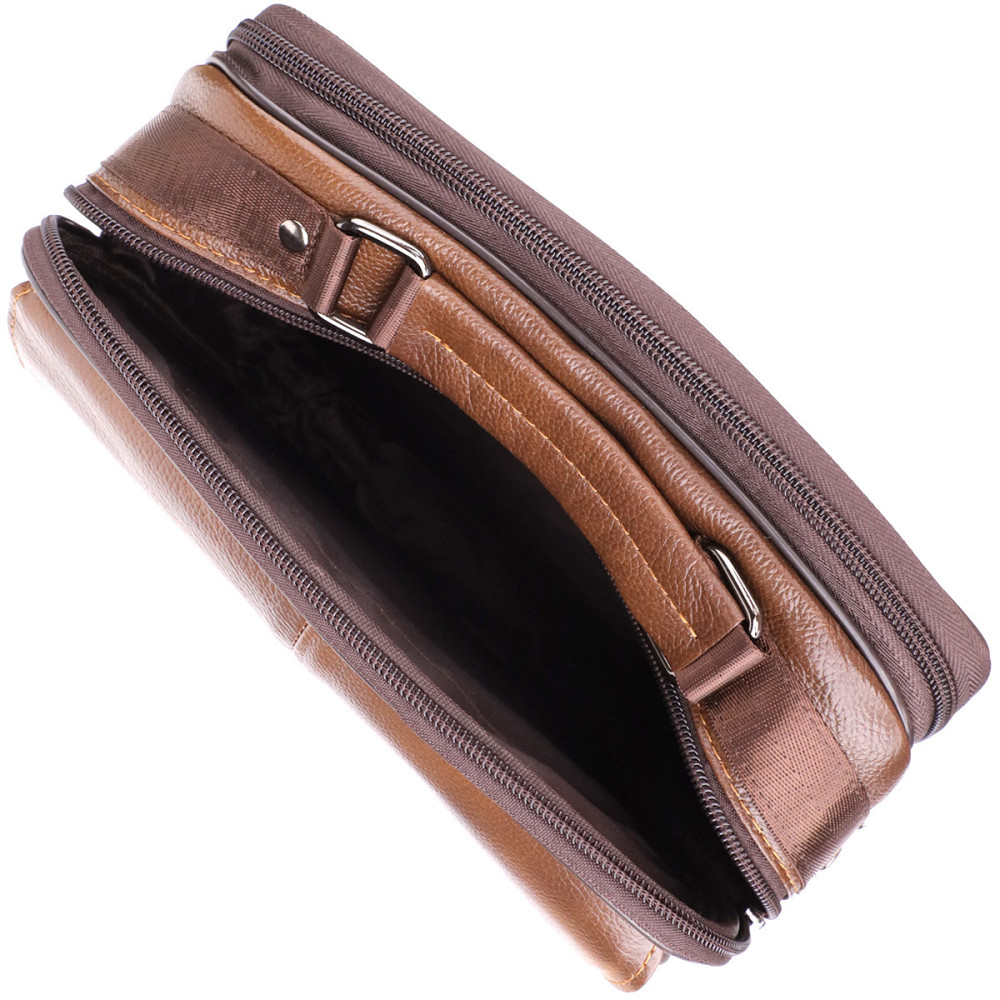 Сумка для мужчин с ручкой для переноса в руке из натуральной кожи Vintage 23028 Коричневый Киев - изображение 6