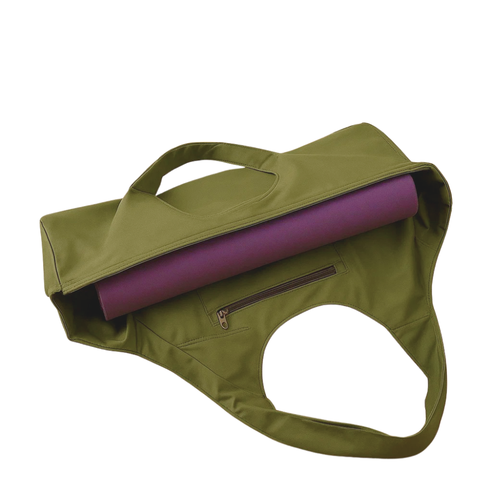 Сумка для йоги спортивная, йога-сумка наплечная для коврика и спортивной формы для тренировок и спорта,зелёная Каменец-Подольский - изображение 4