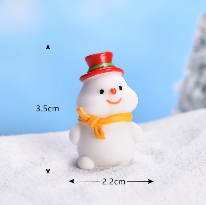 Миниатюрная фигурка Снеговик 3 х 2.5 см Серия Милые рождественские украшения Для мини-сада и поделок Одесса - изображение 4