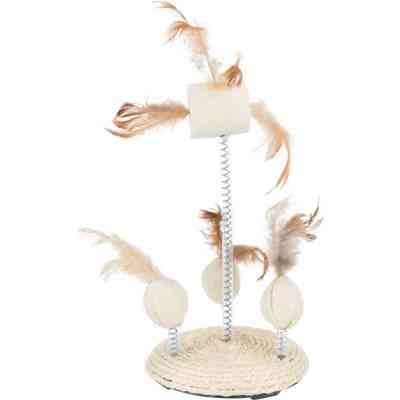 Игрушка для кошек Trixie Мячи с перьями на пружинах 15 x 30 см (4011905407210) Винница